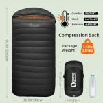 QEZER XL Sleeping Bag-600 Fill Power Down Sleeping Bag for Adults, Ultralight Ideal for Backpacking, Camping, Hiking