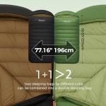 QEZER XL Sleeping Bag-600 Fill Power Down Sleeping Bag for Adults, Ultralight Ideal for Backpacking, Camping, Hiking