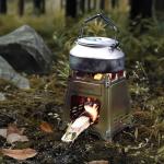 Camping Wood Stove Lightweight Stainless Steel Portable Backpacking Stove Folding Wood Burning Stove for Outdoor Hiking Camping Picnic Traveling