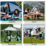 Bestfire Tabletop Gas Grill 2 Burners, 20,000 BTUs Stainless Steel Portable Propane Grill with Legs for Outdoor Patio Backyard Camping, Tailgating, and RV Trips