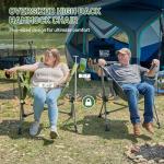 TIMBER RIDGE Hammock Camping Chair, Oversized Swinging Hammock Chair with Adjustable Back and Seat for Outdoor Lawn, Sports, Supports 400lbs, Green