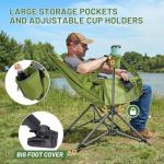 TIMBER RIDGE Hammock Camping Chair, Oversized Swinging Hammock Chair with Adjustable Back and Seat for Outdoor Lawn, Sports, Supports 400lbs, Green