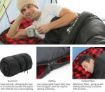 ORRSTAR Sleeping Bag Cold Weather Sleeping Bags for Adults 0 Degree Sleeping Bag with Pillow Extra Large Flannel Big and Tall XXL Warm Winter Zero Degree Camping