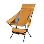 TOBTOS High Back Camping Chair, Lightweight Folding Chair with Head Support, Compact Chair with Carry Bag for Outdoor Camp, Hiking, Backpacking (Yellow)
