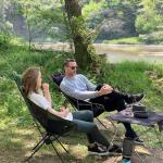 TOBTOS High Back Camping Chair, Lightweight Folding Chair with Head Support, Compact Chair with Carry Bag for Outdoor Camp, Hiking, Backpacking (Yellow)