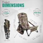 SUNNYFEEL Turkey Hunting Chair, Hunting Blind Chair, Portable Camping Chair with Storage Pocket and Carry Bag for Hunting Fishing Outdoor Travel Picnic Shooting
