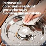 Cofiyard 20,000 BTUs Propane 2 Burner Camping Stove with Camping Cookware Overland Grey