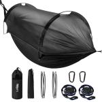 Lulladle Ultralight 2 Person Camping Hammock Mesh House Type Hammock Portable Travel Hanging Hammock 600lbs Durable Parachute Nylon Easy Setup and Pack for Backpacking Hiking Backyard