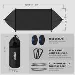 Lulladle Ultralight 2 Person Camping Hammock Mesh House Type Hammock Portable Travel Hanging Hammock 600lbs Durable Parachute Nylon Easy Setup and Pack for Backpacking Hiking Backyard