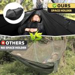 Lulladle Ultralight 2 Person Camping Hammock Mesh House Type Hammock Portable Travel Hanging Hammock 600lbs Durable Parachute Nylon Easy Setup and Pack for Backpacking Hiking Backyard
