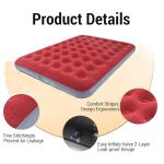 Onirii Queen Size Double Camping Air Mattress Bed with Air Pump,Inflatable Mattress,80"x 60"Thickened Portable Blow Up Air Mattress,Travel Sleeping Bed Pad for Camping Home Hiking