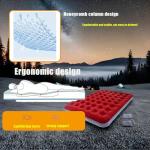 Onirii Queen Size Double Camping Air Mattress Bed with Air Pump,Inflatable Mattress,80"x 60"Thickened Portable Blow Up Air Mattress,Travel Sleeping Bed Pad for Camping Home Hiking