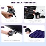 Onirii Queen Size Double Camping Air Mattress Bed with Air Pump,Inflatable Mattress,80"x 60"Thickened Portable Blow Up Air Mattress,Travel Sleeping Bed Pad for Camping Home Hiking