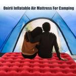 Onirii Queen Size Double Camping Air Mattress Bed with Air Pump,Inflatable Mattress,80"x 60"Thickened Portable Blow Up Air Mattress,Travel Sleeping Bed Pad for Camping Home Hiking