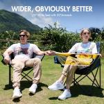 PORTAL 32In Extra Wide Camping Chair for Adults, Oversized Folding Chair with Cup Holder & Carry Bag, Heavy-Duty Outdoor Chair Supports 350 lbs, Portable for Camping, Lawn, Patio – Green (2-Pack)