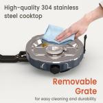 Cofiyard 20,000 BTUs 2 Burner Propane Camping Stove, Portable Folding Camp Stove with Adjustable Burners, Built-in Ignition and Carrying Bag, Dual Gas Stoves for Tailgating, Camping, BBQ Overland Grey