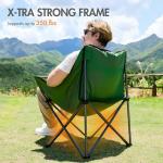 PORTAL 32In Extra Wide Camping Chair for Adults, Oversized Folding Chair with Cup Holder & Carry Bag, Heavy-Duty Outdoor Chair Supports 350 lbs, Portable for Camping, Lawn, Patio – Green (2-Pack)