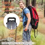 Cofiyard 20,000 BTUs 2 Burner Propane Camping Stove, Portable Folding Camp Stove with Adjustable Burners, Built-in Ignition and Carrying Bag, Dual Gas Stoves for Tailgating, Camping, BBQ Overland Grey