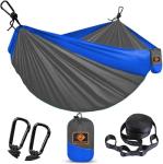 Camping Hammock for Outside,Double Hammock with Tree Straps(18+1Loops) 210T Nylon Parachute Lightweight Portable Hammock for Outdoor Travel,Hiking,Backpacking,Hunting,Outdoor,Beach,Camping Gear