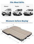 JOYTUTUS SUV Air Mattress,Foldable Camping Bed with Dual Air Chambers, Upgraded Flocking and Soft Surface Car Air Mattress, SUV Camping Tent Accessories with 2-in-1 Air Pump, 2 Pillows & Carry Bag