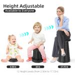 Qiguet Collapsible Stool, Folding Chair - Upgraded Portable Chair with Load Capacity 400lbs, Portable Stool for Camping Fishing Hiking - Folding Tool with Carrying Straps,Gifts for Fisherman (Black)