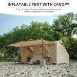 Naturehike Inflatable Tent, 4-8 Person Air Tent, 4 Season Inflatable Tents for Camping, Waterproof Windproof Inflatable House Tent for Adults, Easy Set up Inflatable Camping Tent