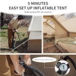 Naturehike Inflatable Tent, 4-8 Person Air Tent, 4 Season Inflatable Tents for Camping, Waterproof Windproof Inflatable House Tent for Adults, Easy Set up Inflatable Camping Tent
