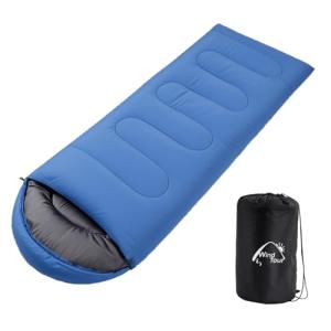 Wind Tour 3 Season Lightweight Waterproof Sleeping Bag Indoor & Outdoor for Hiking Backpacking Camping Traveling (Blue-1.0kg)