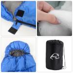 Wind Tour 3 Season Lightweight Waterproof Sleeping Bag Indoor & Outdoor for Hiking Backpacking Camping Traveling (Blue-1.0kg)