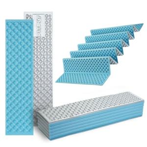 Ultralight Foam Sleeping Pad, Waterproof Closed Cell Foam Pad for Superior Insulation, Folding Sleeping Mat for Compact Storage, Foldable and Portable for Hiking and Camping (Blue)