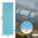 Ultralight Foam Sleeping Pad, Waterproof Closed Cell Foam Pad for Superior Insulation, Folding Sleeping Mat for Compact Storage, Foldable and Portable for Hiking and Camping (Blue)