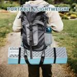 Ultralight Foam Sleeping Pad, Waterproof Closed Cell Foam Pad for Superior Insulation, Folding Sleeping Mat for Compact Storage, Foldable and Portable for Hiking and Camping (Blue)