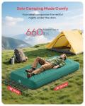 QPAU Twin Size Air Mattress Camping Pad – 9” Thick R8–10 Insulated Inflatable Mattress with Foam Comfort & Foot Pump, Twin Air Mattress for Camping, Road Trips, and Home Guests