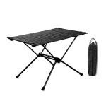 AXIONA ELEMENTS Camping Table, Lightweight and Portable Folding Table, Ideal for Camping, Hiking, Beach, Picnic, Travel, Backyard (Black)