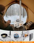 Gonex Hot Tent Stove, Portable Wood Burning Camping Stove with Ash Drawer & Large Firebox for Tent, Outdoor, Heating, Cooking, Ice Fishing