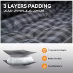 Double Camping Chairs Padded Loveseat Chair for 2 Person - Heavy Duty Oversized Camping Couch for Adults Outdoor Lawn Beach - Portable Folding Sofa with Cup Holders and Carry Bag, Grey