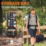 Gaialoop Camping Cooking Utensils Set 32 PCS Camp Kitchen Cookware Kit with Organizer Bag, Portable RV Camping Essentials Camper Must Haves for Cookouts Open Fire Pit