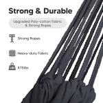 SUNCREAT Hammocks Outdoor Camping Double Hammock, Extra Large 2 Person Hammock for Camping, Dark Gray