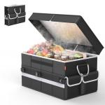 Cooler Bag – Soft Travel Cooler Holds 45 Cans, Stays Cold for 8H & Warm for 6H – Portable Car Trunk Organizer for Camping, Beach, Picnic