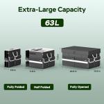 Cooler Bag – Soft Travel Cooler Holds 45 Cans, Stays Cold for 8H & Warm for 6H – Portable Car Trunk Organizer for Camping, Beach, Picnic