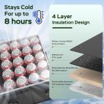 Cooler Bag – Soft Travel Cooler Holds 45 Cans, Stays Cold for 8H & Warm for 6H – Portable Car Trunk Organizer for Camping, Beach, Picnic