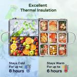 Cooler Bag – Soft Travel Cooler Holds 45 Cans, Stays Cold for 8H & Warm for 6H – Portable Car Trunk Organizer for Camping, Beach, Picnic