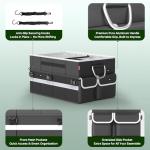 Cooler Bag – Soft Travel Cooler Holds 45 Cans, Stays Cold for 8H & Warm for 6H – Portable Car Trunk Organizer for Camping, Beach, Picnic