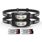 Energizer Universal+ LED Headlamp (2-Pack), Bright Head Lamp for Outdoors, Camping and Emergency Light, IPX4 Water Resistant (Batteries Included)