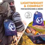 Foxelli Camping Hammock – Lightweight Portable Hammock from Durable Parachute Nylon with Tree Ropes & Carabiners for Indoor & Outdoor Use Hiking Camping Beach Backpack Travel