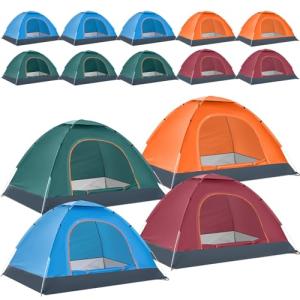 Woanger 10 Pack Bulk 2 Person Camping Tents for Homeless Lightweight Outdoor Tent with Rain Fly and Carrying Bag Waterproof Windproof Setup Pop Up for Homeless Camping Backpacking(Multicolor)
