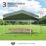 PeacefulHues 10x10 Pop Up Canopy - Beach Tent with One Push Setup, 210D Oxford Fabric - Waterproof & UPF 50+, with Wheeled Carry Bag, Outdoor Sun Shade Gazebo for Events, Parties, Camping