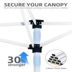 PeacefulHues 10x10 Pop Up Canopy - Beach Tent with One Push Setup, 210D Oxford Fabric - Waterproof & UPF 50+, with Wheeled Carry Bag, Outdoor Sun Shade Gazebo for Events, Parties, Camping