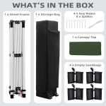 PeacefulHues 10x10 Pop Up Canopy - Beach Tent with One Push Setup, 210D Oxford Fabric - Waterproof & UPF 50+, with Wheeled Carry Bag, Outdoor Sun Shade Gazebo for Events, Parties, Camping