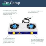Dr.Camp 2 Burner Camping Stove with white color
